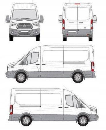 Plattform för takräcke Ford Transit L3H2 OD 2014-