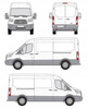 Plattform för takräcke Ford Transit L3H2 OD 2014-