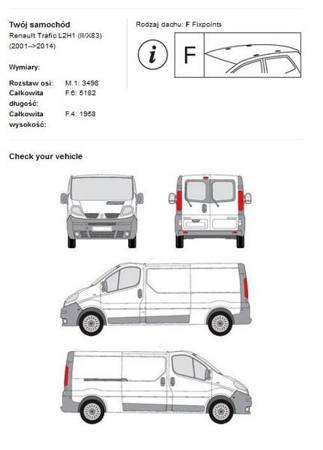 Balk takräcke Opel Vivaro Renault Trafic 