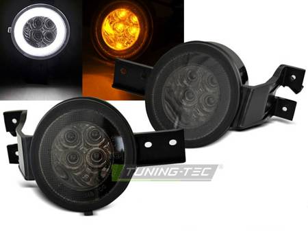 Blinkers med LED-positionsljus FRONT DIRECTIONLED SMOKE passar MINI COOPER R50 R53 R52 01-06