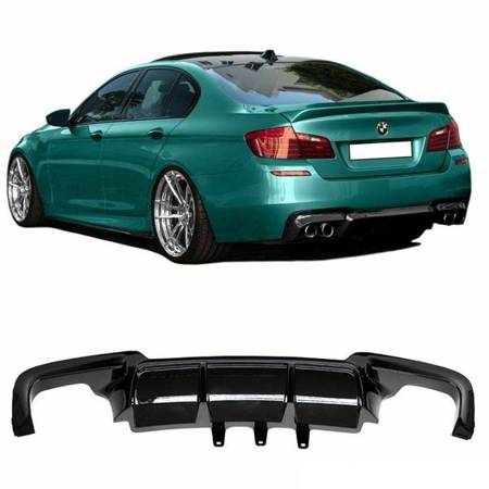 DIFFUSOR BMW F10 F11 10-LOOK M5 DUET BLANK SVART