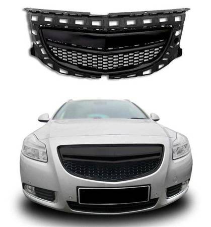 FRONTGRILL UTAN MÄRKE OPEL INSIGNIA 08-13 BLK