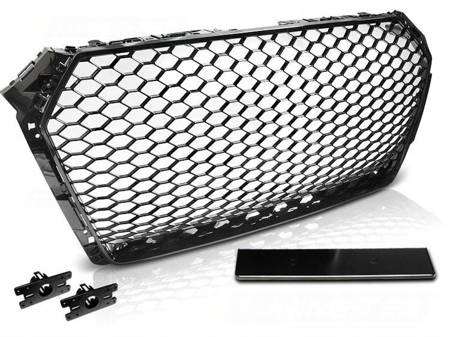 Frontgrill AUDI A4 B9 15- MATT BLACK RS-STYLE