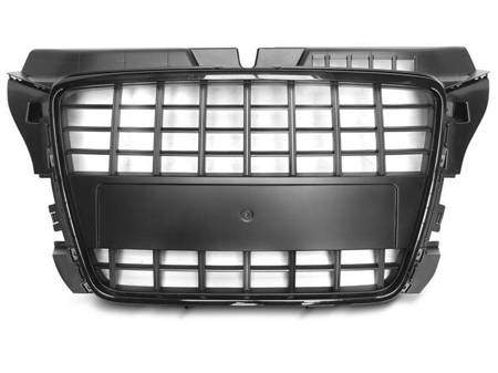 Frontgrill Audi A3 08-12 S8 LOOK GLOSSY BLACK