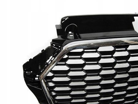 Frontgrill Audi A3 8v 17- RS3 Style Krom Svart