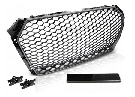 Frontgrill Sport Silver matt för Audi A4 B9 15