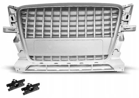 Frontgrill sport silver för Audi Q5 2008-09.2012