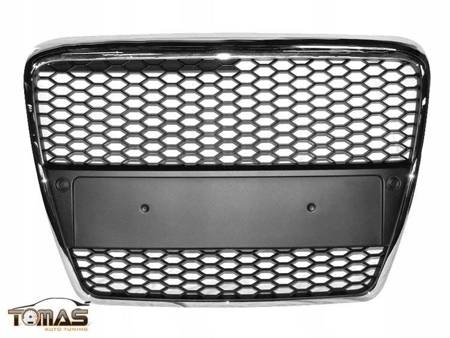 Frontgrill utan RS Style-märke Audi A6 C6 CHROM