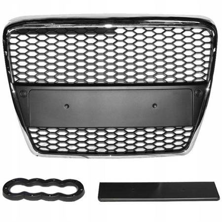 Frontgrill utan RS Style-märke Audi A6 C6 CHROM