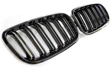 GRILL (NJURAR) BMW E70 E71 DUBBEL M LOOK GLANS BL.