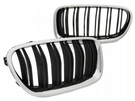 GRILL (NJURAR) BMW F10/F11 LOOK M5 SVART/KROM