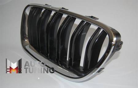 GRILL (NJURAR) BMW F10/F11 LOOK M5 SVART/KROM