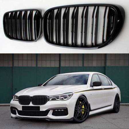 GRILL (NJURAR) BMW G11 G12 15- GLOSSY BLACK DUBBEL