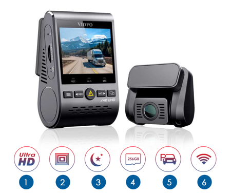 Kamerainspelare VIOFO A129PRO-G DUO GPS WIFI 4K