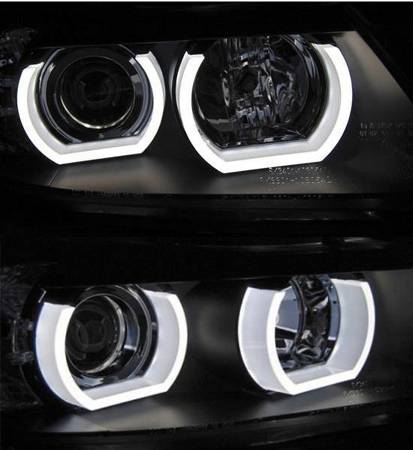 Lampor BMW E90/E91 05-08 svart ring led 3d