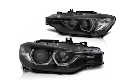 Lampor Bmw F30 F31 11-15 Led Svart Drl Xenon Afs