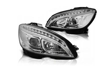 Lampor Mercedes W204 C-klass 07-10 Led i krom