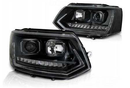 Lampor Vw T5 2010-2015 led rör svart t6 look dts