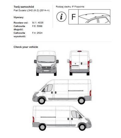 Plattform för takräcke Peugeot Boxer L3H2