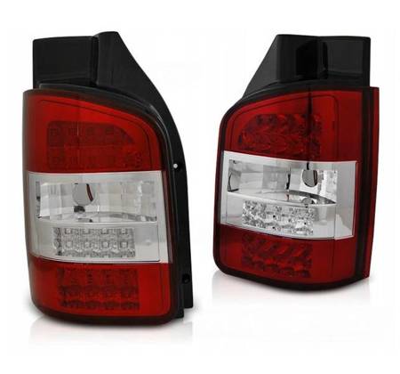 RÖDA VITA LED-LAMPOR för VW T5 10-15 TRANSPORTER