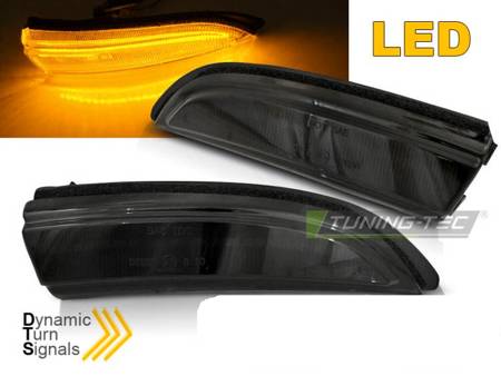 Sidoblinkers i speglarna FORD FIESTA MK7 13-16 SEQ LED SMOKE