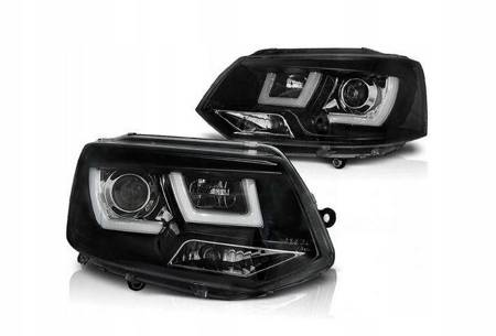 Strålkastare Strålkastare VW T5 10-15 BLACK LED DR