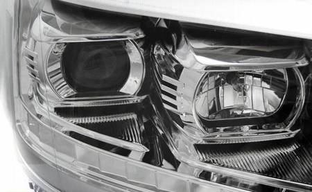 Strålkastare nya VW T5 10-15 LED TUBE CHROME T6 LOOK DRL LIFT