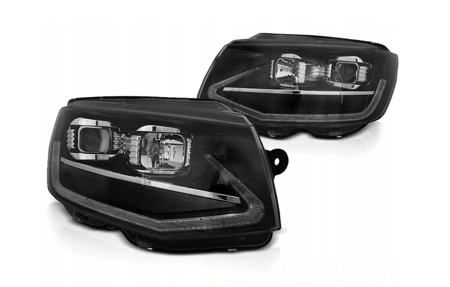 Svarta Led Drl Dts lampor för Vw T6 15-19