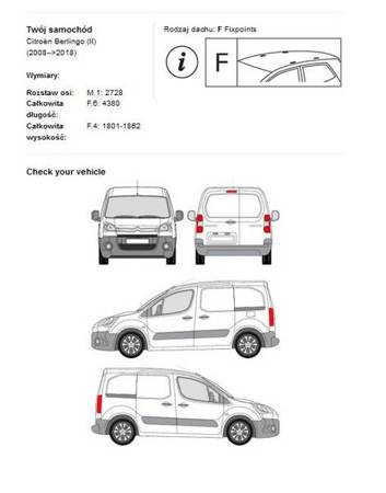 Takplattform för bagage Citroen Berlingo II L1