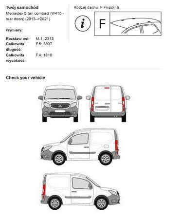 Takplattform för bagage Mercedes Citan Compact