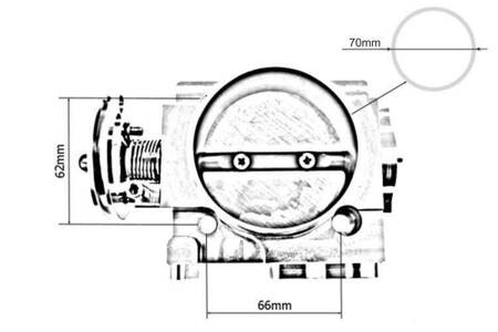 TurboWorks Subaru WRX STI EJ20 EJ25 GDA GDB 70mm spjällhus