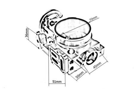 TurboWorks Subaru WRX STI EJ20 EJ25 GDA GDB 70mm spjällhus