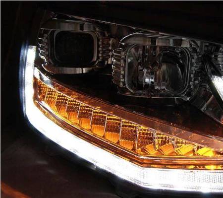 Vw T6 15- kromrör led drl dts strålkastare